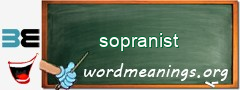 WordMeaning blackboard for sopranist